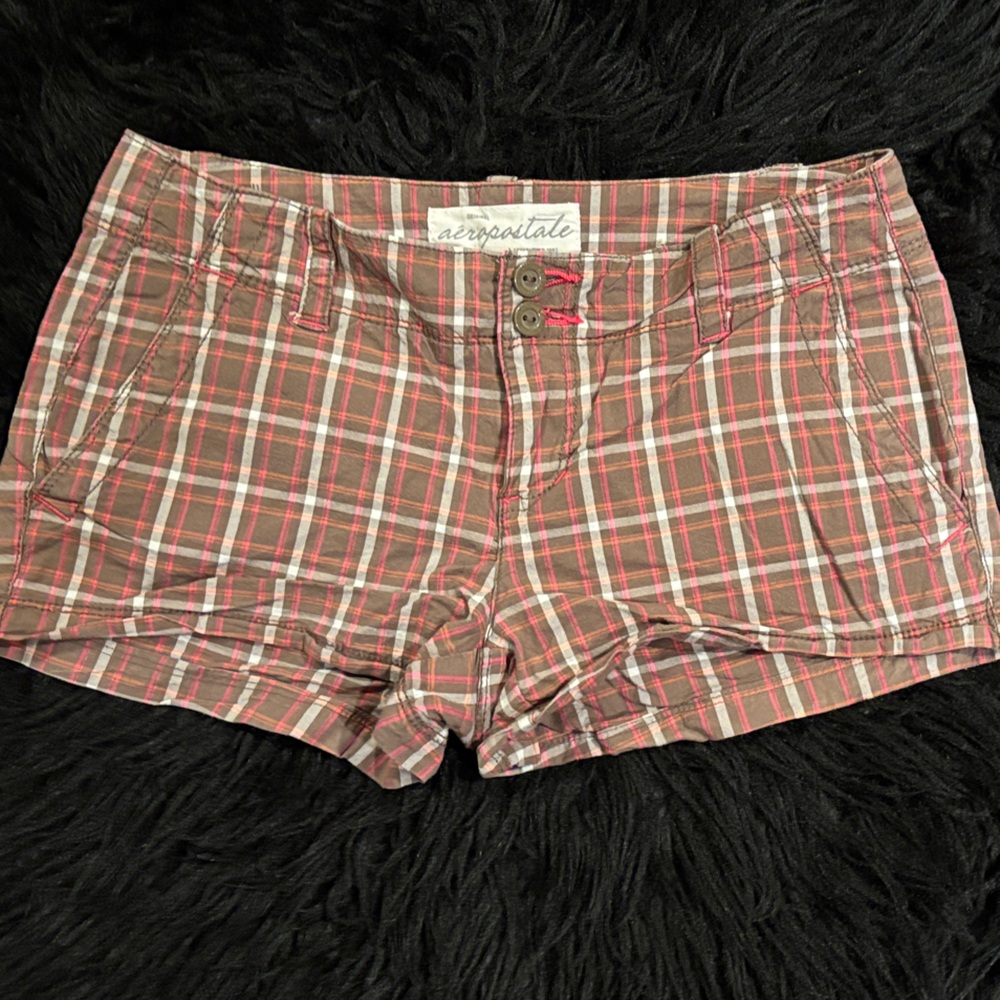 Y2k Aeropostale Plaid Cargo Shorts